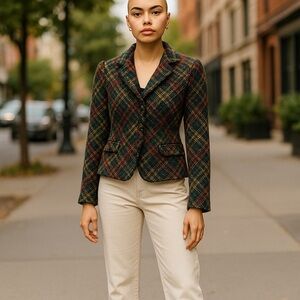 DKNY Multicolor Wool Blend Women’s Tweed Blazer Business Casual‎ size 6